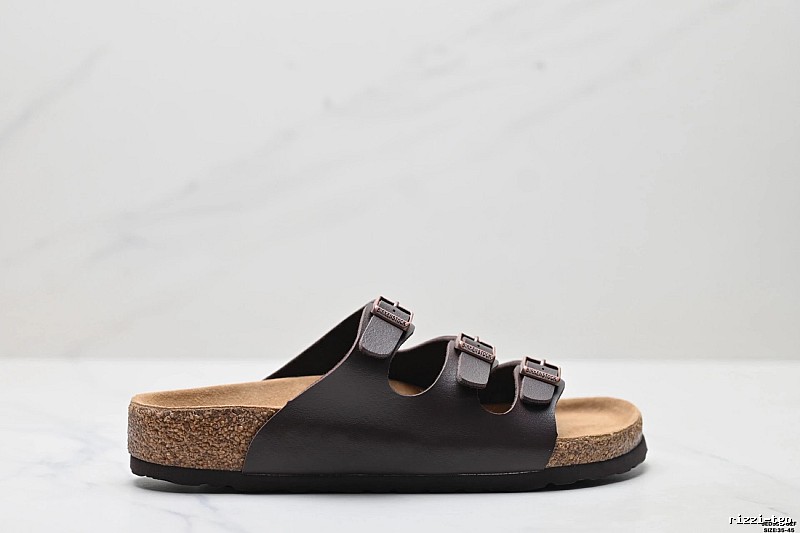 BIRKENSTOCK Casual Dark Brown Cork Slide Sandals