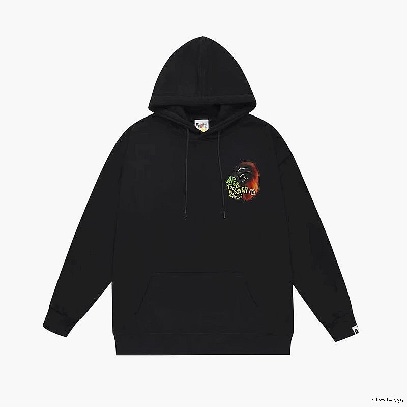 Black hoodie with Bape ape head print