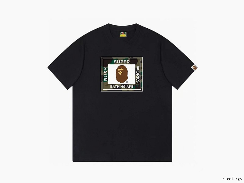 Black T-shirt with Bape ape head print