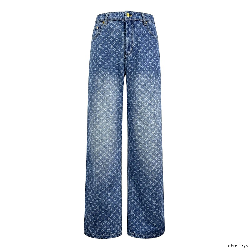 Blue Monogram Knit Pants by CELINE