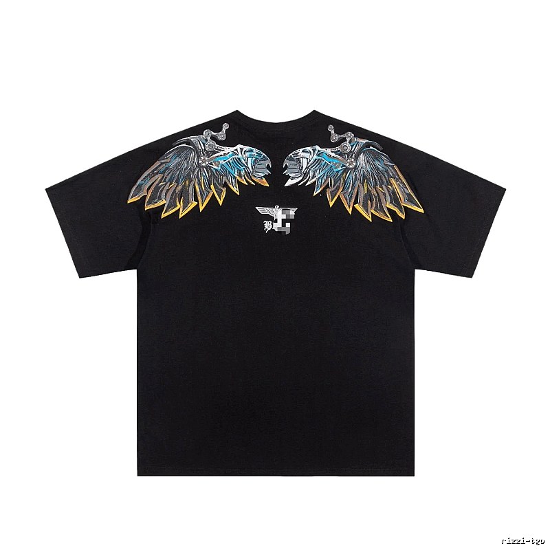 BOY Mechanical Wing Street Style Black Short Sleeve T-Shirt