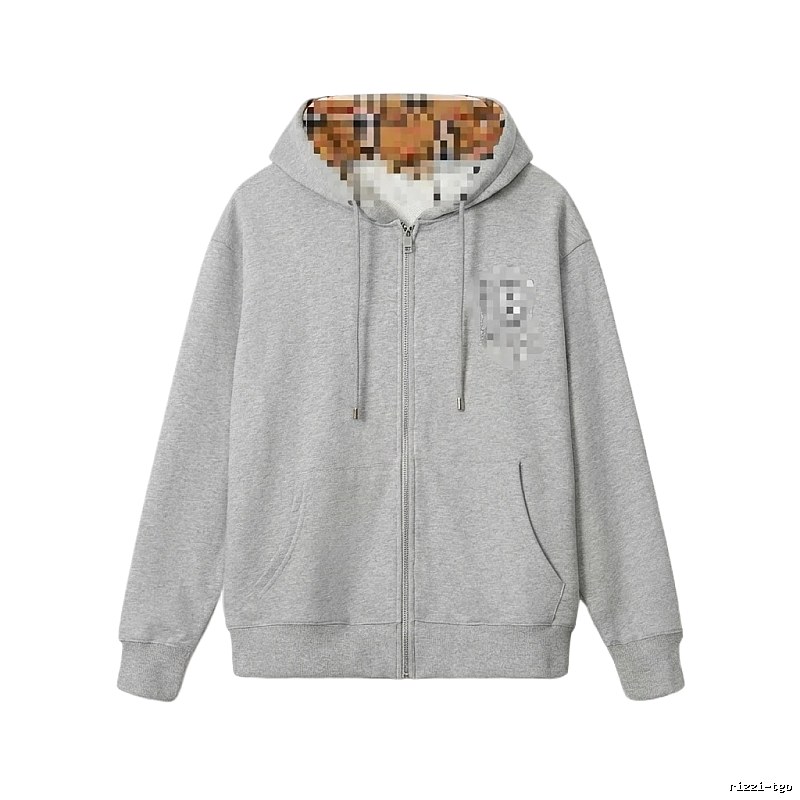 Burberry checkered casual grey hoodie