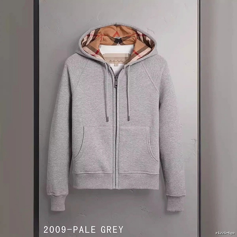 Burberry Classic Zip hoodie Gray Zip Check for Daily Styling