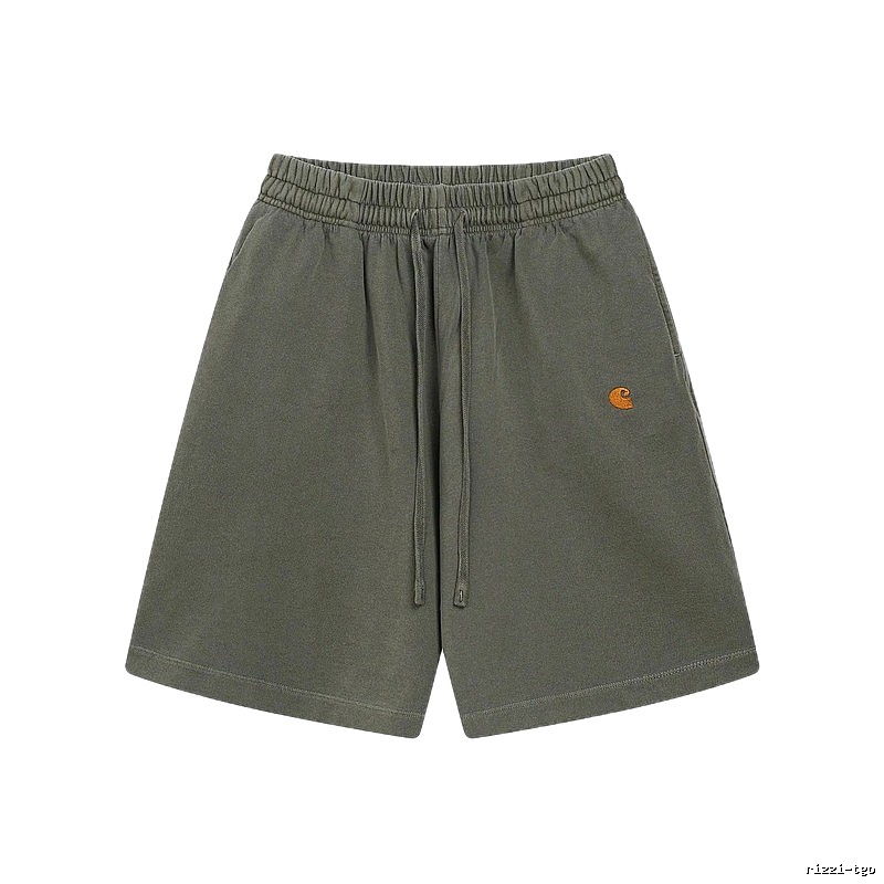 Carhartt Embroidered Workwear Style Army Green Casual Shorts