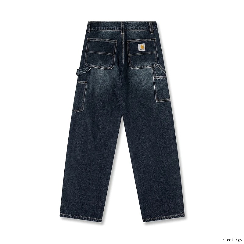 Carhartt workwear style dark denim jeans