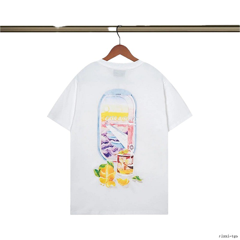 Casablanca Aviation Series Trendy Brand White T-shirt