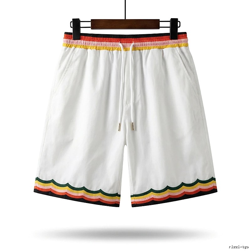 Casablanca Colorful Stripe White Shorts
