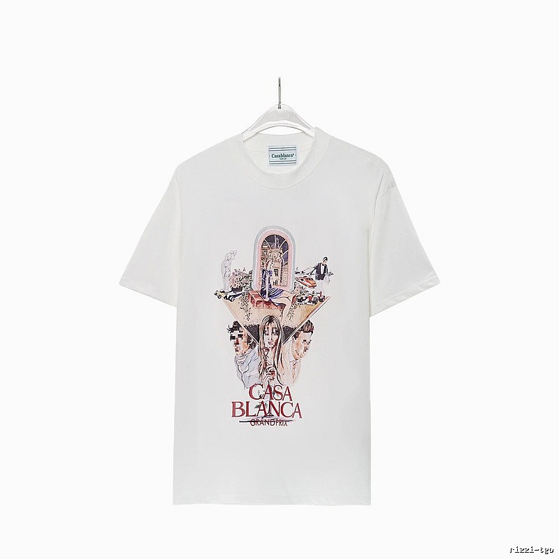 Casablanca Grand Prix Printed White T-shirt