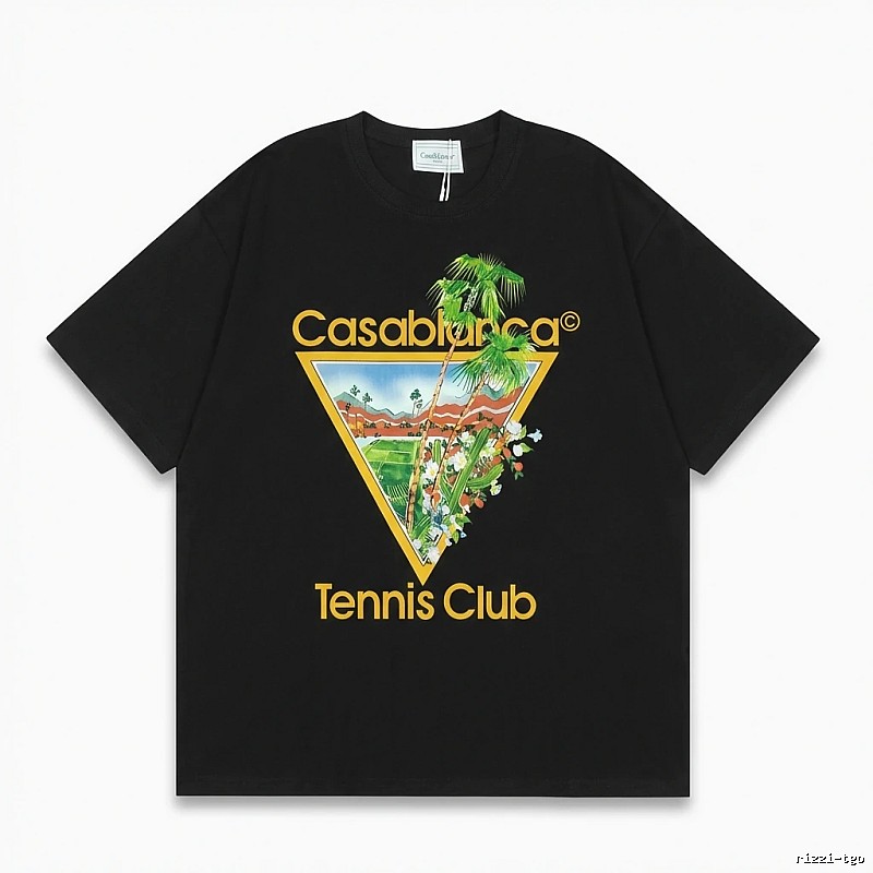 Casablanca Printed Casual Black T-shirt