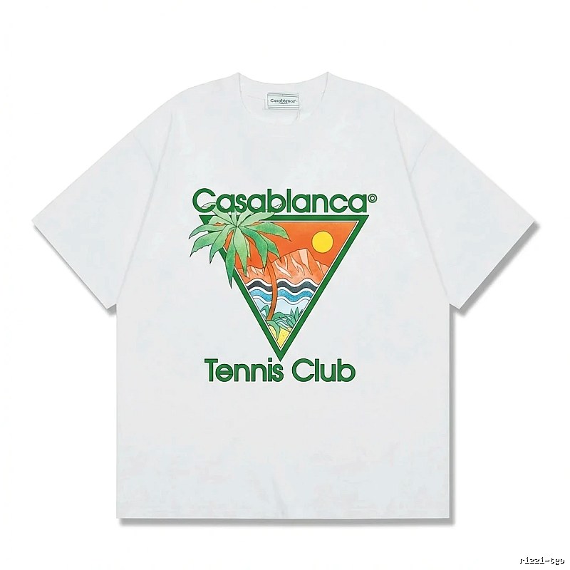Casablanca Printed Casual White T-shirt