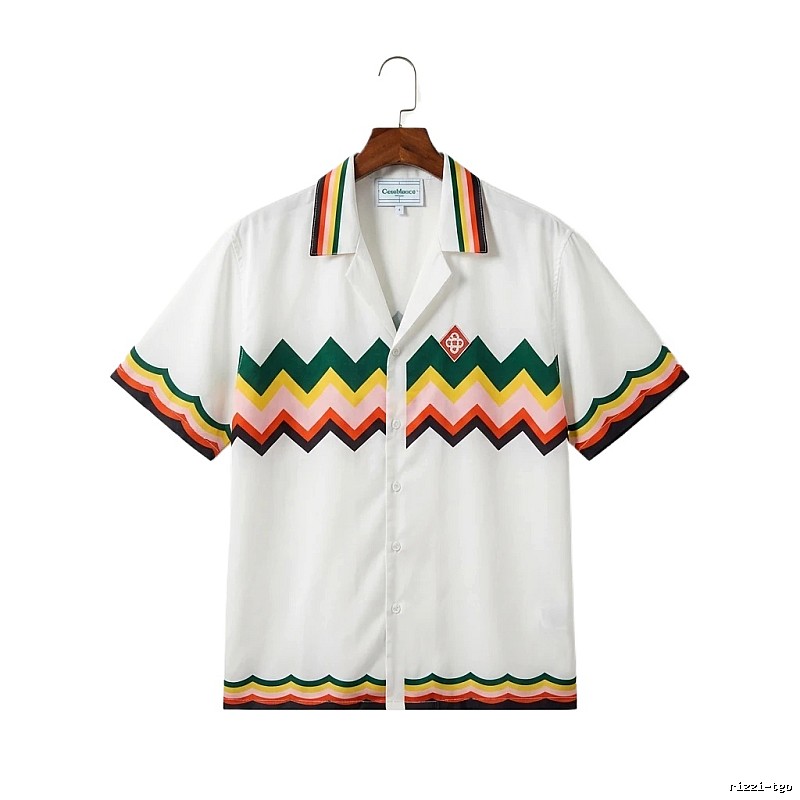 Casablanca retro-style colorful striped shirt