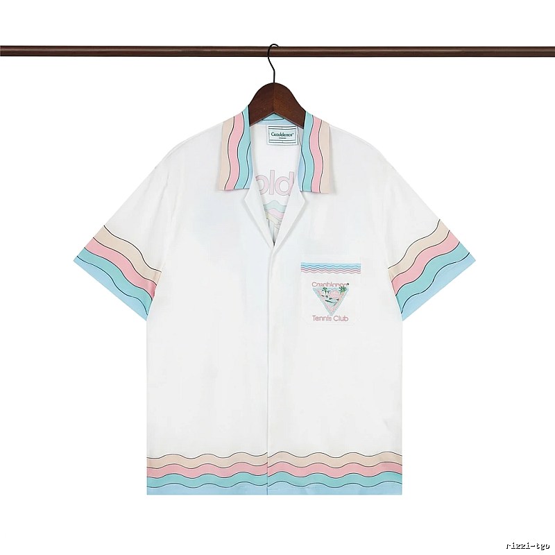 Casablanca stripe retro-style white shirt