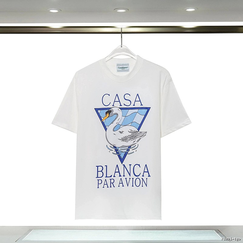 Casablanca Swan Print White T-shirt