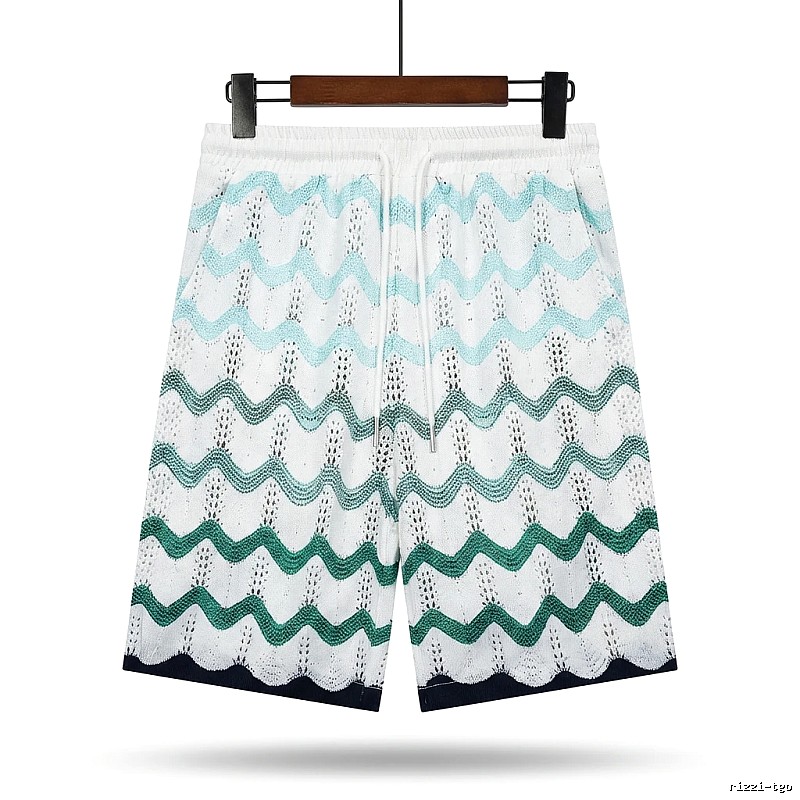 Casablanca Wave-patterned Retro Shorts