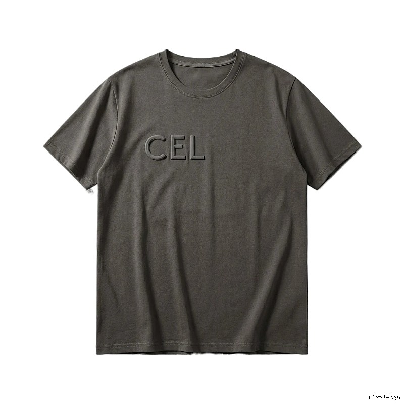 CELINE minimalist style dark gray T-shirt