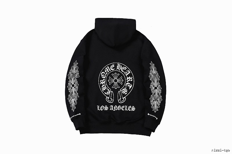 Chrome Hearts 2088-26 Black Cross Graphic Hoodie Streetwear Look