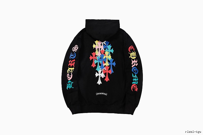 Chrome Hearts 2088-39 Black Cross Graphic Hoodie Resort Wear