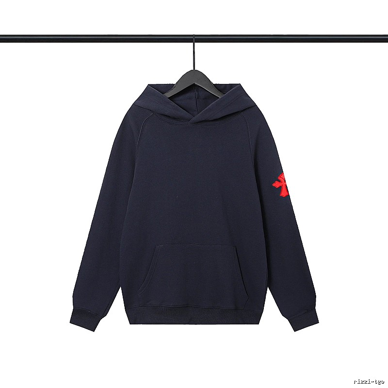 Chrome Hearts 2089-83 Navy Cross Graphic Hoodie Sport Casual
