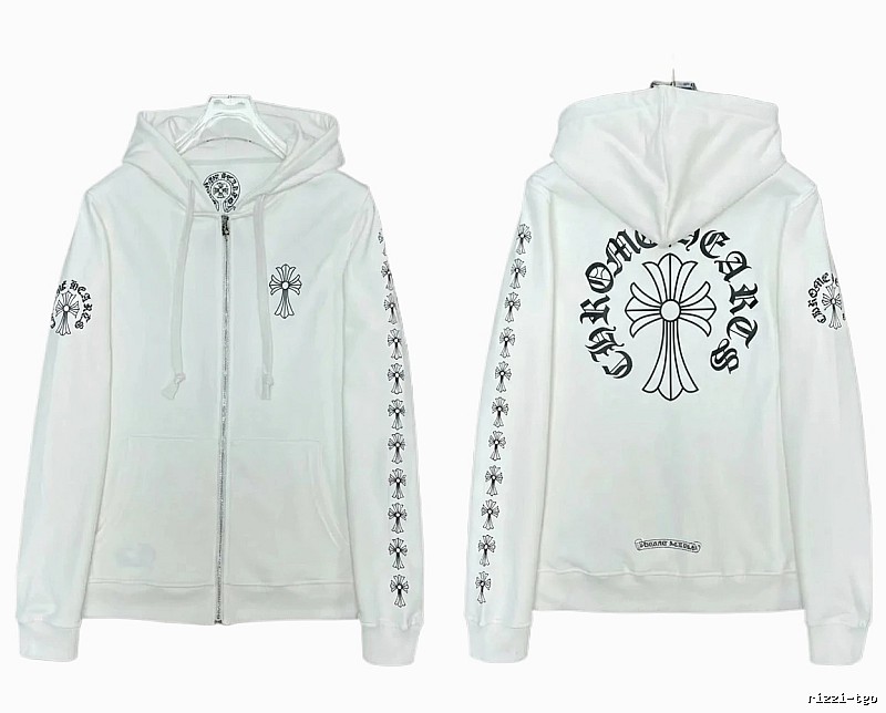 Chrome Hearts Cross Cool Style White Hoodie
