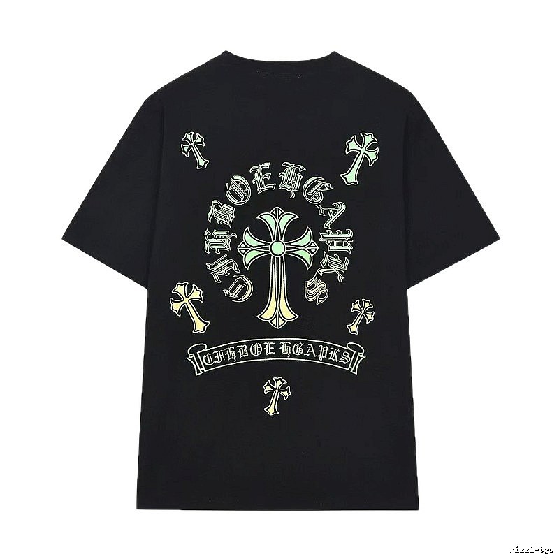 Chrome Hearts Cross Print Gothic Black Short-sleeve T-shirt