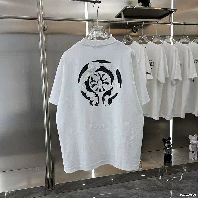 Chrome Hearts Cross Print Street Style White T-Shirt