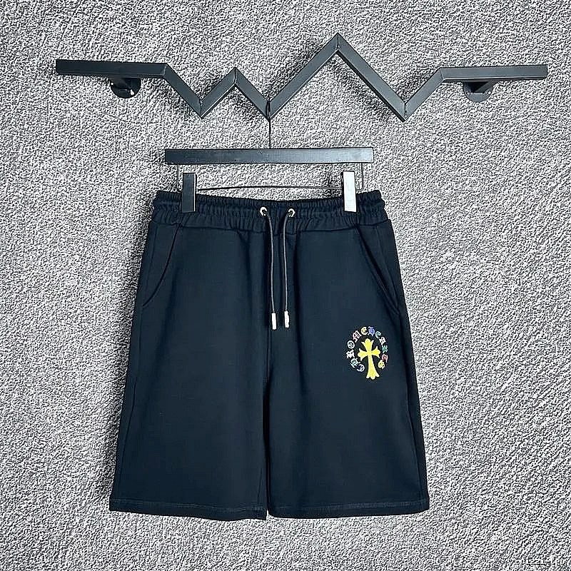 Chrome Hearts Cross Trendy Brand Black Shorts