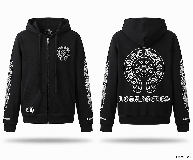Chrome Hearts dark style black cardigan