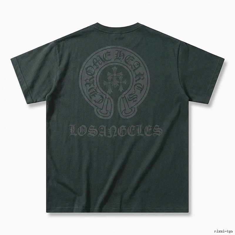 Chrome Hearts Gothic Style Dark Grey T-shirt