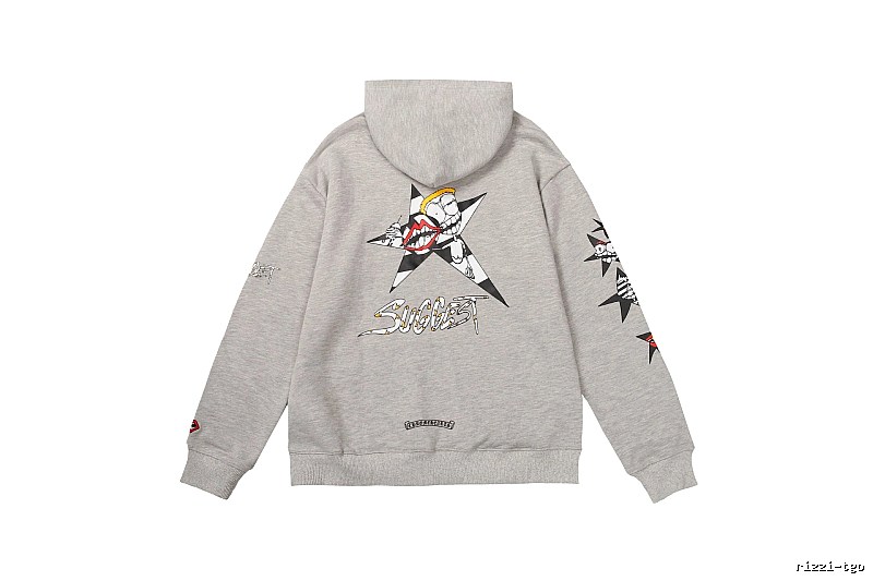 Chrome Hearts Patterned Cross graphic hoodie Black Blue Cross with Signature Styling