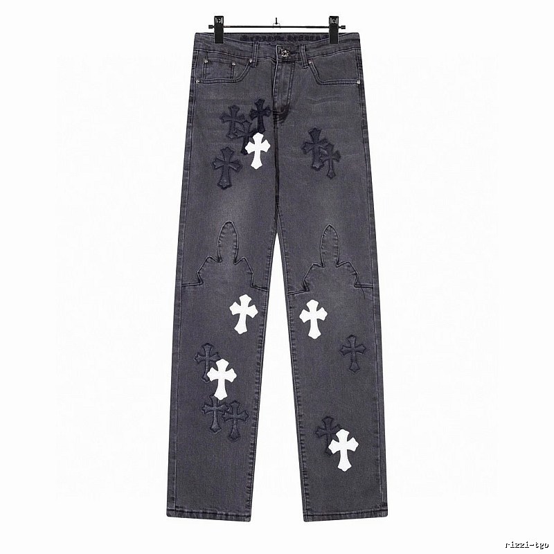 Chrome Hearts Relaxed Graphic jeans Light Denim Jeans with Designer-Inspired Detail