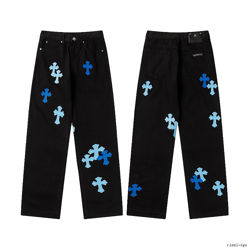 Chrome Hearts Statement Graphic jeans Light Denim Jeans for Outdoor Plans