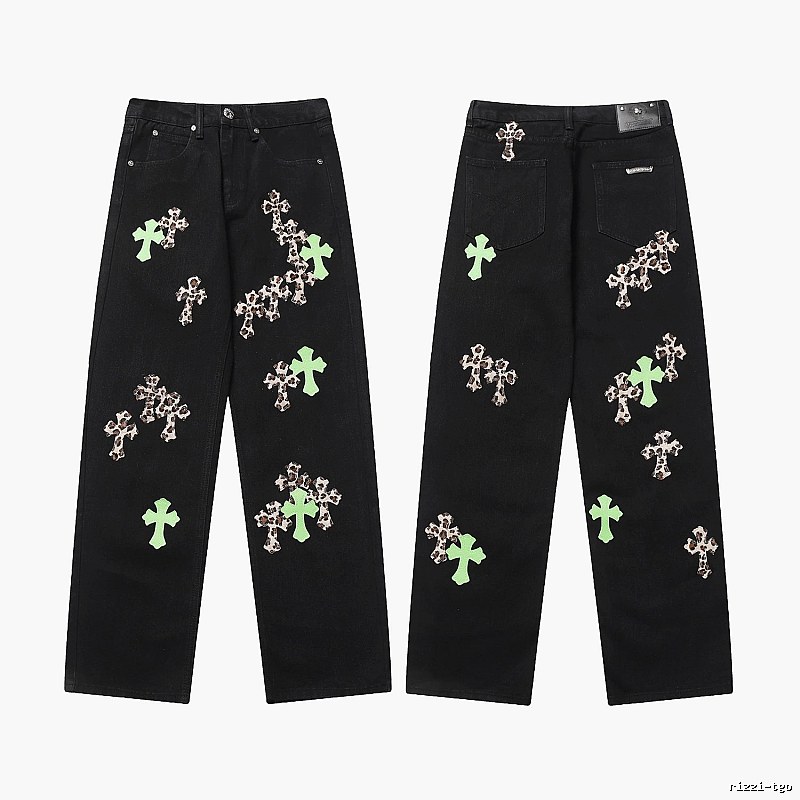 Chrome Hearts Summer Graphic jeans Light Denim Jeans with Bold Graphic