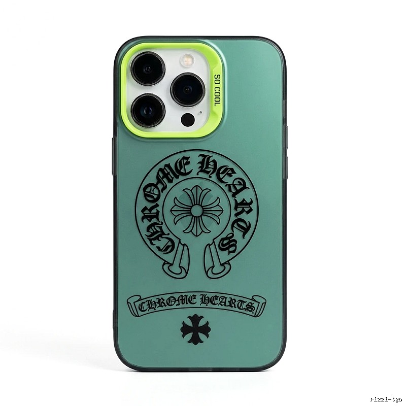 Chrome Hearts trendy and cool style light green iPhone case