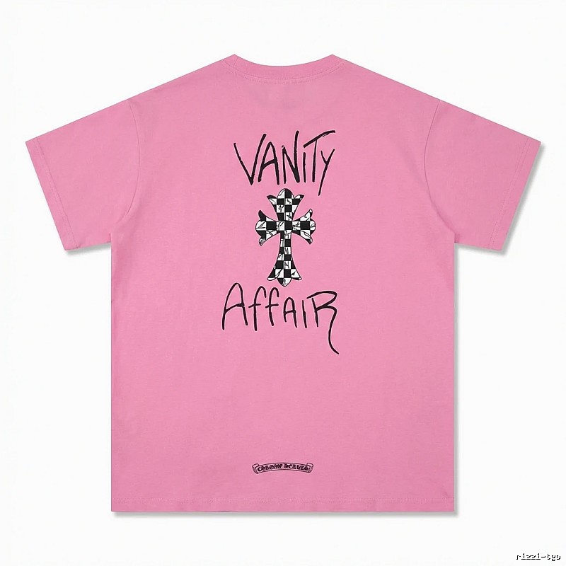 Chrome Hearts Trendy and Cool Style Pink T-shirt