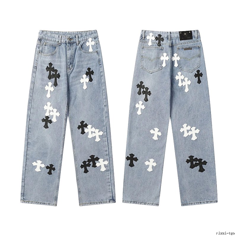 Chrome Hearts Urban Graphic jeans Light Denim Jeans with Statement Pattern