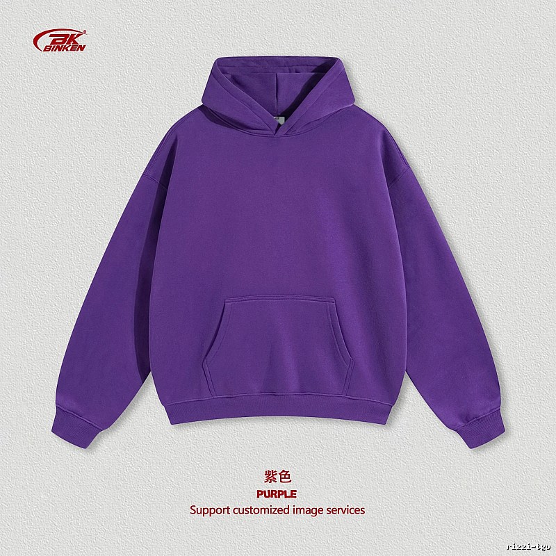 Classic Pullover hoodie Navy Blank Kangaroo with Travel-Friendly Style