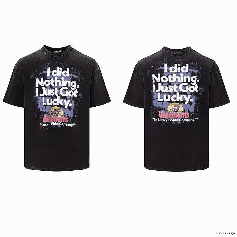 Classic Statement graphic T-shirt Black Colorful Lucky for Daily Styling