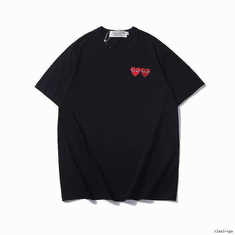 Comme des Garcons PLAY 2023-33 Black Style 2333 Heart Logo T-Shirt Sport Casual