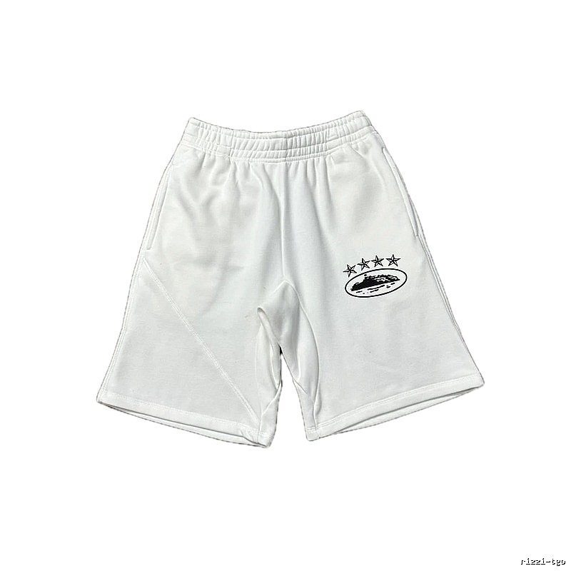 Corteiz Five-Star Trend Brand White Shorts