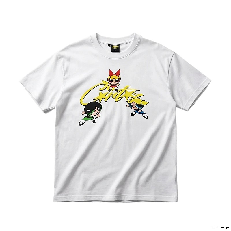 Corteiz Powerpuff Girls Cartoon White T-shirt
