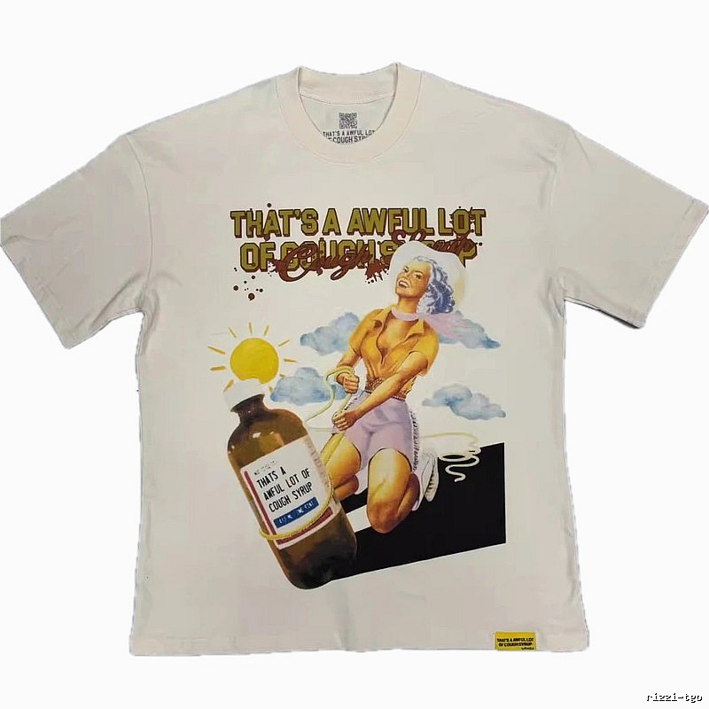 Cough Syrup Vintage Print Off-white Short-sleeve T-shirt