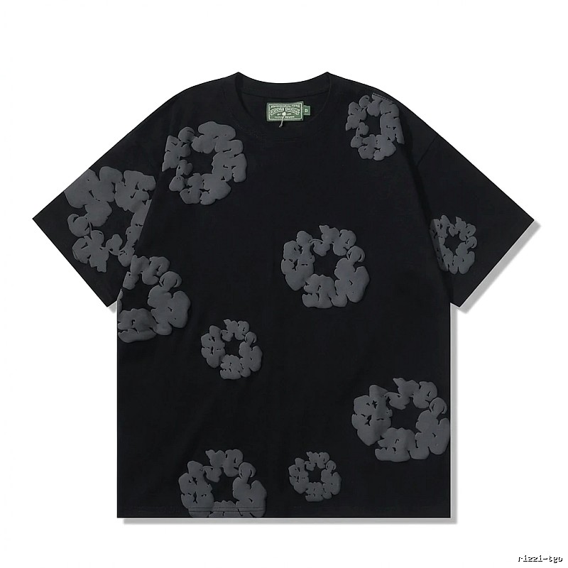 DENIM TEARS Dark Style Black Short-Sleeve