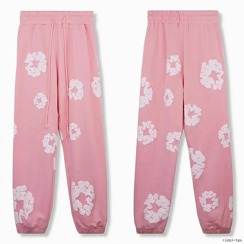 DENIM TEARS Flower Pink Sweatpants