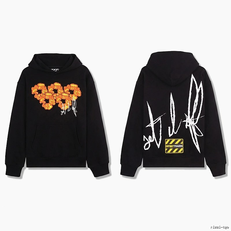 DENIM TEARS Graffiti Style Black Sweatshirt