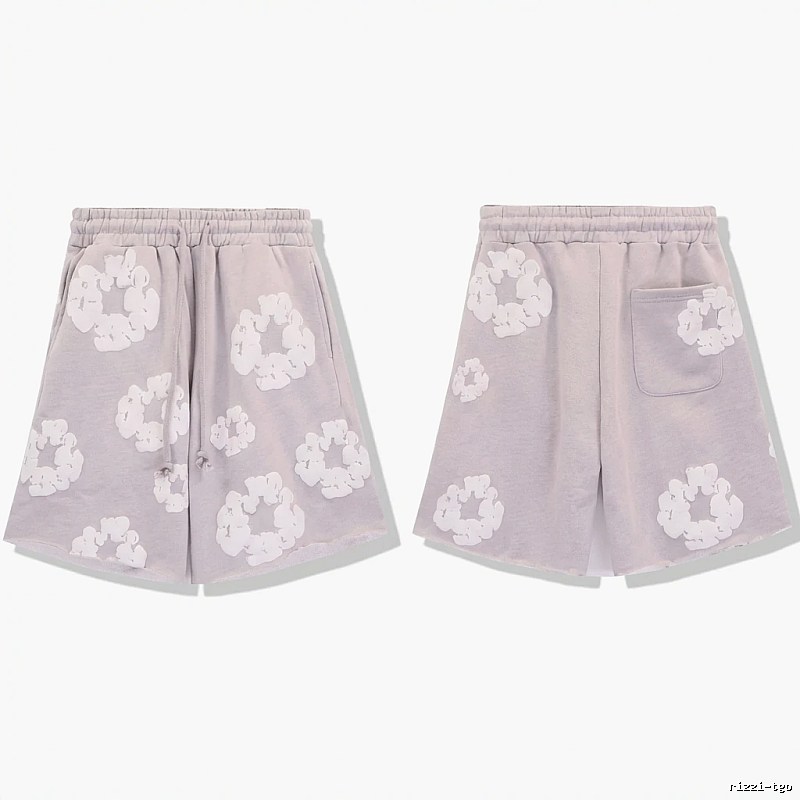 DENIM TEARS Printed Retro Style Shorts