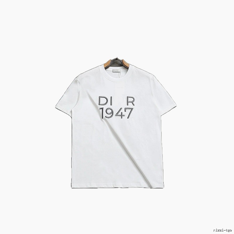 Dior 1947 Collection Minimalist Style White Short-sleeve T-shirt