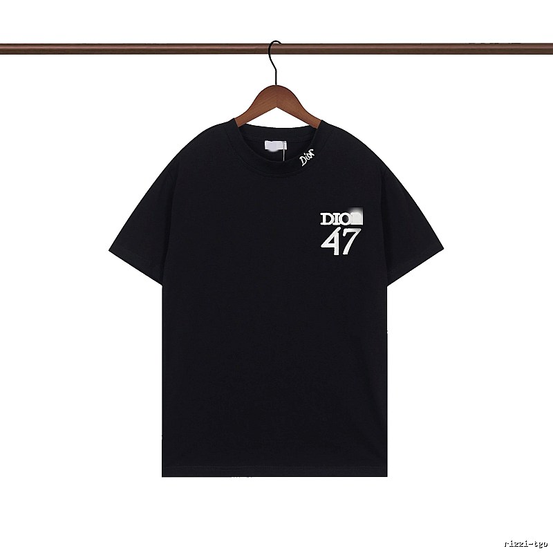 Dior 47 Collection Minimalist Style Black T-Shirt