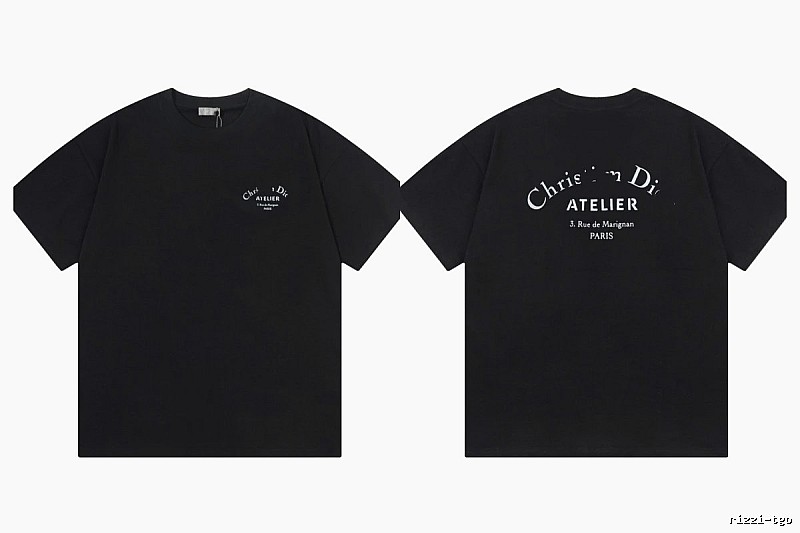 Dior Atelier Minimalist Style Black Short-sleeve T-shirt
