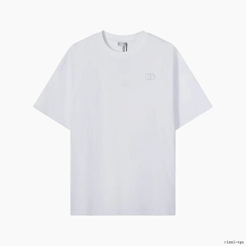 Dior CD Embroidered Minimalist Style White T-Shirt