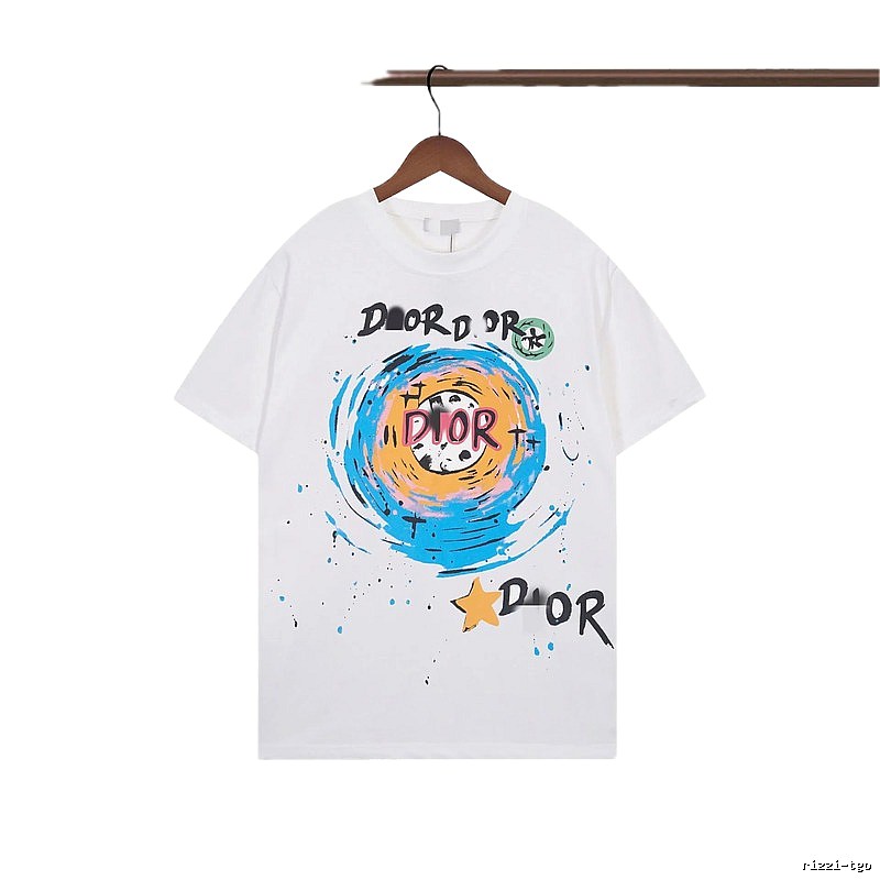 Dior Graffiti Trend Style White Short-sleeve T-shirt